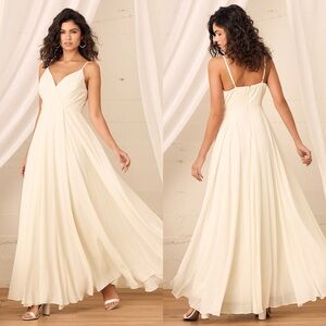 Lulus | All About Love Cream Maxi Dress